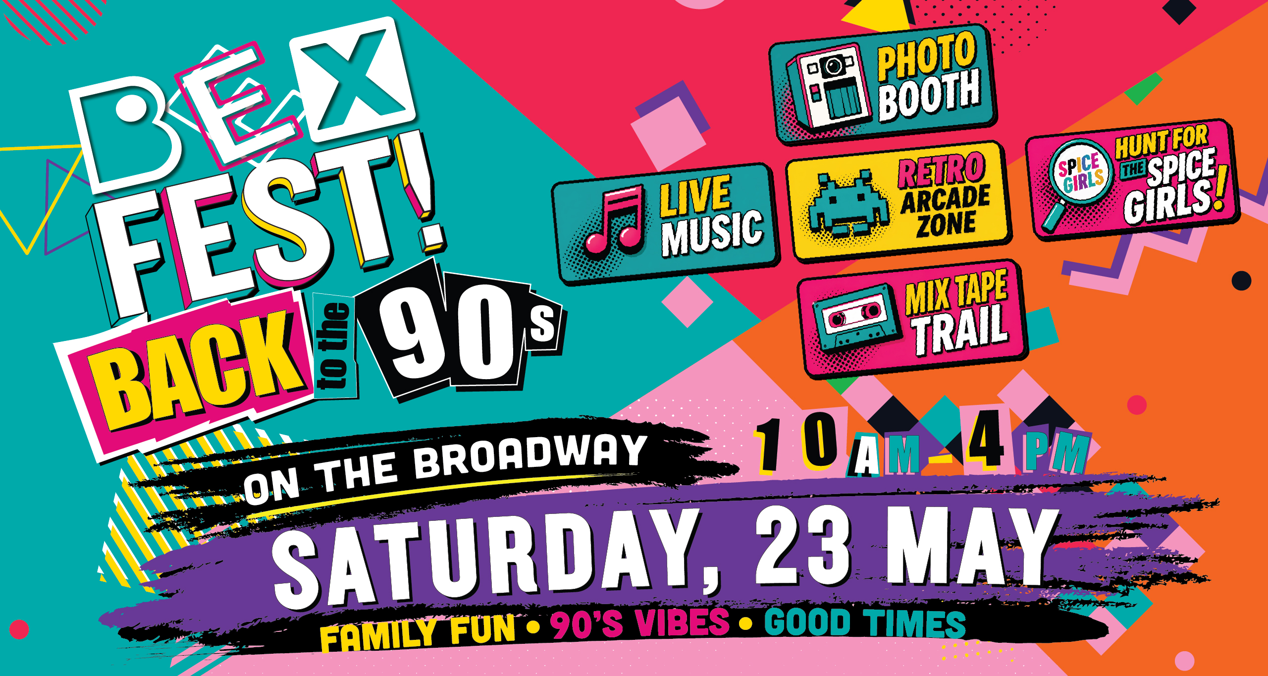 Bex Fest back to the 90s Poster_Webslide