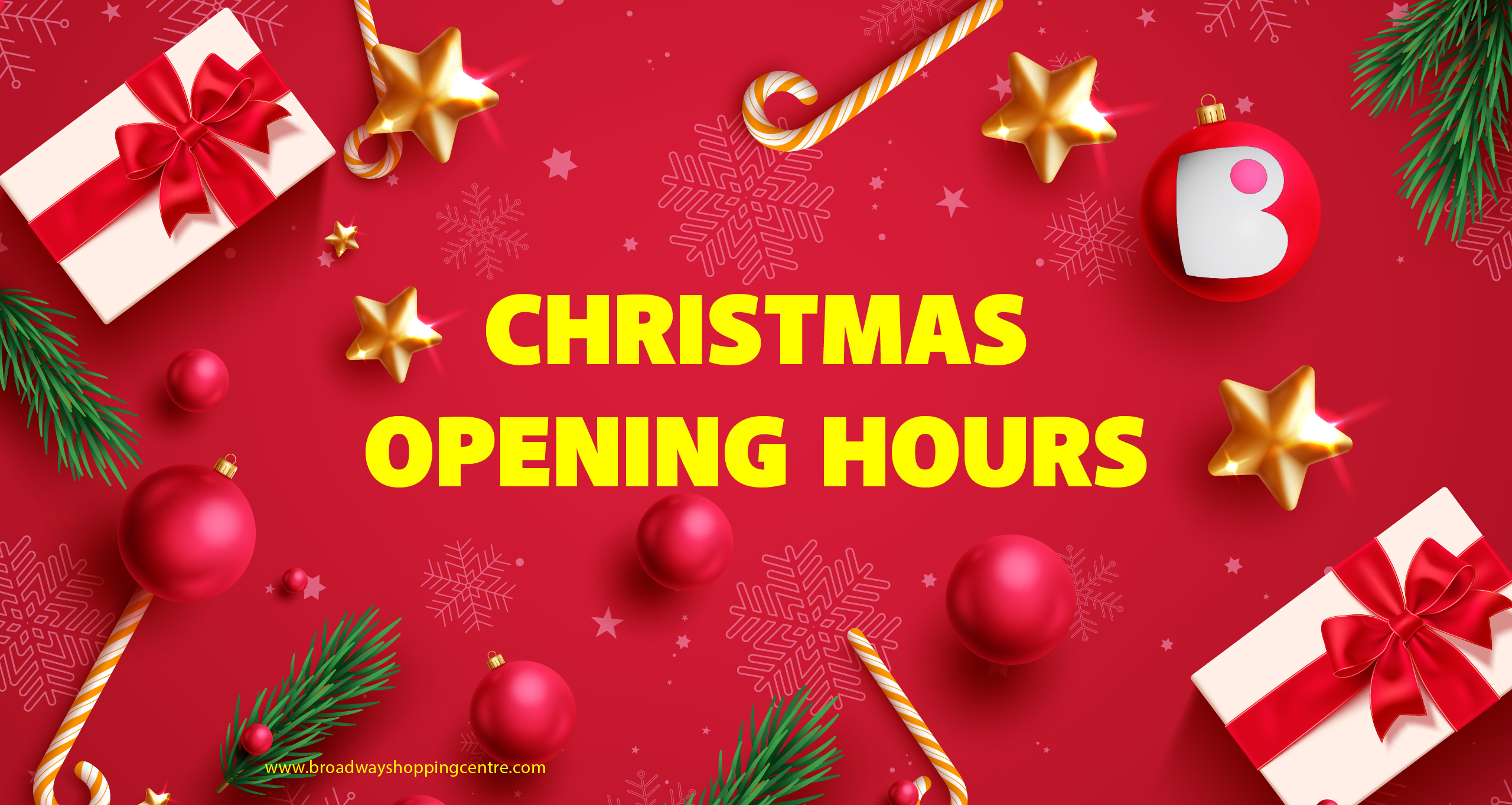 Christmas Opening hours